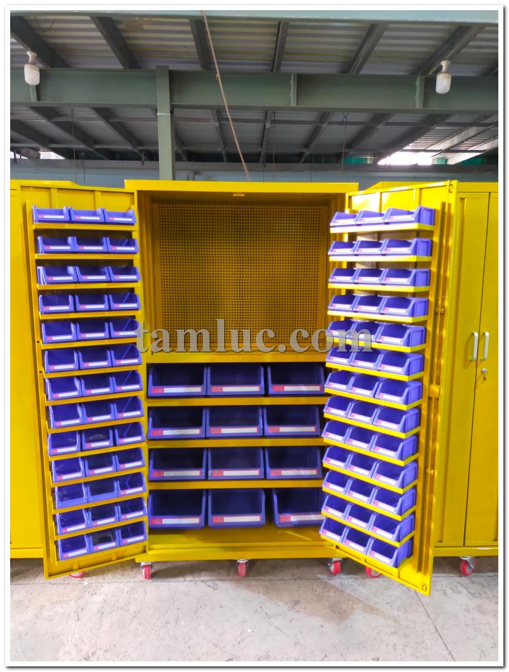 Tủ dụng cụ kết hợp (kệ, bảng treo, khay dụng cụ, bánh xe)